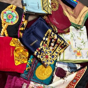 Chanel Multicolor Silk Scarf Collection